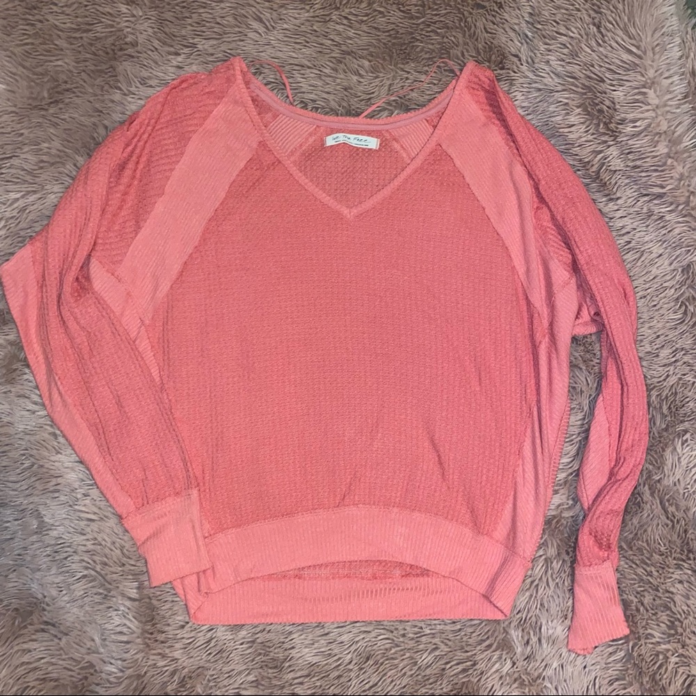 Pink Free People Long Sleeve - Size Small